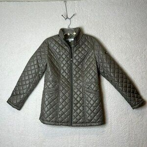 NWOT Via Spiga Womens Gray Quilted Jacket Coat Lightweight S SMALL